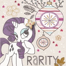 Size: 1080x1080 | Tagged: safe, artist:mylittleponyjpn, rarity, pony, unicorn, g4, official, christmas, holiday, instagram, japan, solo