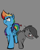 Size: 1142x1427 | Tagged: safe, artist:geljado, rainbow dash, oc, oc:broken symmetry, earth pony, pegasus, pony, g4, blushing, digital art, floppy ears, simple background