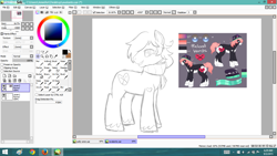 Size: 1366x768 | Tagged: safe, artist:khimi-chan, oc, oc only, pony, lineart, looking back, male, reference sheet, smiling, stallion