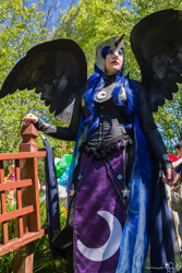 Size: 1367x2048 | Tagged: safe, artist:chochomaru, nightmare moon, human, g4, 2014, clothes, cosplay, costume, irl, irl human, photo, spread wings, wings