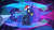 Size: 3840x2160 | Tagged: safe, artist:anime-equestria, artist:laszlvfx, edit, princess luna, alicorn, pony, g4, christmas, cookie, cute, female, food, hat, high res, holiday, lunabetes, mare, nom, santa hat, solo, wallpaper, wallpaper edit