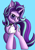 Size: 784x1105 | Tagged: safe, artist:notetaker, starlight glimmer, pony, unicorn, g4, aviator sunglasses, clothes, collar, female, looking at you, mare, shirt, smiling, solo, sunglasses