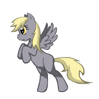 Size: 200x200 | Tagged: dead source, safe, artist:h-swilliams, derpy hooves, pegasus, pony, g4, animated, bipedal, cute, dancing, female, gif, mare, missing cutie mark, simple background, solo, transparent background