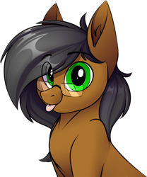 Size: 713x857 | Tagged: safe, artist:notetaker, oc, oc only, oc:notetaker, earth pony, pony, :p, glasses, simple background, solo, tongue out, transparent background