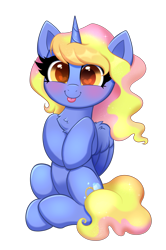 Size: 2451x3681 | Tagged: safe, artist:confetticakez, oc, oc only, oc:platinum band, alicorn, pony, 2022 community collab, derpibooru community collaboration, alicorn oc, blushing, female, heart, heart eyes, high res, horn, mare, simple background, solo, transparent background, wingding eyes, wings