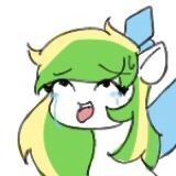 Size: 160x160 | Tagged: safe, oc, oc only, oc:tea fairy, earth pony, pegasus, pony, ahegao, ahego meme, bust, crying, eyes rolling back, open mouth, picture for breezies, simple background, solo, tongue out, white background