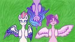 Size: 1024x576 | Tagged: safe, artist:karathepony, izzy moonbow, pipp petals, zipp storm, pegasus, pony, unicorn, g5, my little pony: a new generation, female, mare, trio