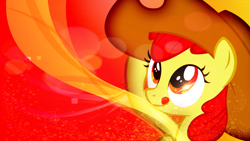 Size: 1024x576 | Tagged: safe, artist:mirai-digi, artist:santafer, apple bloom, earth pony, pony, g4, female, filly, foal, wallpaper