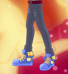 Size: 340x369 | Tagged: safe, screencap, flash sentry, cheer you on, equestria girls, g4, my little pony equestria girls: better together, belt, blue sneakers, clothes, converse, cropped, legs, male, pants, pictures of legs, shoes, sneakers