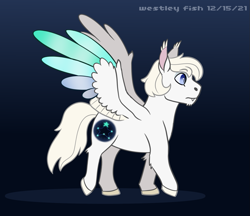 Size: 1197x1035 | Tagged: safe, artist:quincydragon, oc, oc:northern light, pegasus, pony, male, offspring, parent:princess luna, solo, stallion