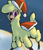 Size: 1516x1764 | Tagged: safe, artist:hitsuji, paprika (tfh), alpaca, them's fightin' herds, blanket, christmas, cloven hooves, community related, hat, holiday, looking at you, santa hat, snow, solo, style emulation