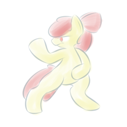 Size: 800x800 | Tagged: safe, artist:lamia, apple bloom, earth pony, pony, g4, bipedal, female, filly, foal, kung fu, solo