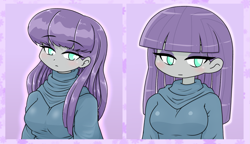 Size: 1365x786 | Tagged: safe, artist:batipin, maud pie, equestria girls, g4, anime, anime style, breasts, busty maud pie, chibi, female, solo
