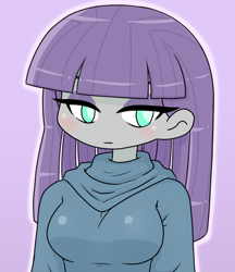 Size: 640x740 | Tagged: safe, artist:batipin, part of a set, maud pie, equestria girls, g4, breasts, busty maud pie, chibi, female, no nose, solo