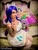 Size: 1200x1600 | Tagged: safe, artist:chelhellbunny, rarity, spike, human, g4, breasts, clothes, cosplay, costume, cutie mark on clothes, female, garter belt, irl, irl human, jewelry, male, necklace, pearl necklace, photo, plushie, ring, ship:sparity, shipping, socks, straight, tattoo, thigh highs