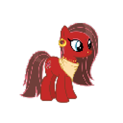 Size: 2048x2048 | Tagged: safe, artist:nitlynjane, sangria sizzle, earth pony, pony, high res, pixel art, simple background, solo, transparent background
