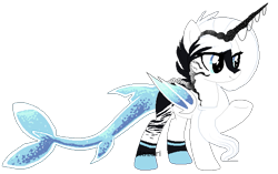 Size: 627x394 | Tagged: safe, artist:nazori, oc, oc only, hybrid, original species, pony, shark, shark pony, base used, bat wings, eyelashes, female, horn, horn jewelry, jewelry, mare, raised hoof, simple background, solo, transparent background, wings