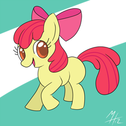 Size: 800x800 | Tagged: safe, artist:tehflah, apple bloom, earth pony, pony, g4, female, filly, foal, solo