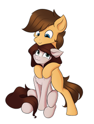 Size: 2084x2752 | Tagged: safe, artist:qbellas, artist:rubisiek, oc, oc only, earth pony, pony, 2022 community collab, derpibooru community collaboration, bipedal, chest fluff, couple, duo, ear fluff, female, high res, hug, male, simple background, transparent background
