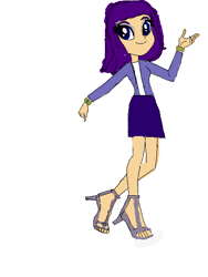 Size: 450x600 | Tagged: safe, rarity, human, equestria girls, g4, clothes, digital art, equestria girls-ified, fanfic art, female, humanized, open-toed shoes, short hair, simple background, skirt, solo, white background