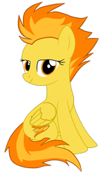 Size: 1352x2360 | Tagged: safe, artist:gmaplay, spitfire, pegasus, pony, g4, cute, cutefire, show accurate, simple background, sitting, solo, transparent background