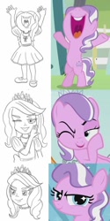 Size: 368x734 | Tagged: safe, artist:jklrxdk, diamond tiara, earth pony, human, pony, crusaders of the lost mark, g4, bipedal, comparison, esophagus, female, humanized, open mouth, screencap reference, solo, traditional art, uvula, volumetric mouth