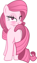 Size: 1694x2870 | Tagged: safe, artist:muhammad yunus, oc, oc only, oc:annisa trihapsari, earth pony, pony, adorasexy, annibutt, base used, bedroom eyes, blushing, butt, cute, earth pony oc, eyelashes, featureless crotch, female, full body, grin, gritted teeth, looking at you, looking back, looking back at you, mare, medibang paint, missing cutie mark, plot, rear view, sexy, show accurate, simple background, smiling, smiling at you, solo, standing, tail, transparent background, wide eyes