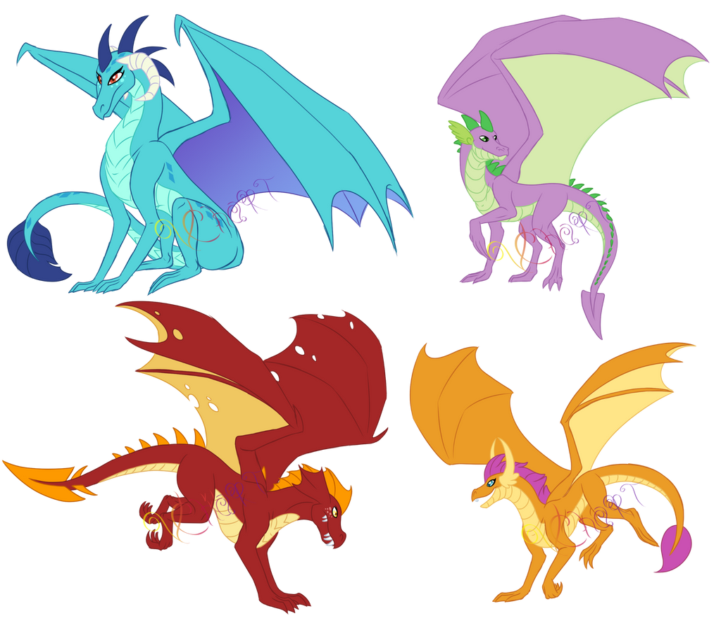 2773484 Safe Artist Vchart920 Garble Princess Ember Smolder