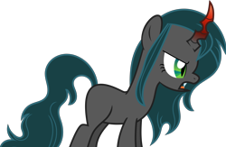 Size: 4118x2688 | Tagged: safe, artist:shootingstarsentry, oc, oc:nightshade (digimonlover101), changepony, hybrid, g4, the ticket master, female, high res, interspecies offspring, offspring, parent:king sombra, parent:queen chrysalis, parents:chrysombra, simple background, solo, transparent background, vector