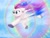 Size: 2048x1536 | Tagged: safe, artist:starfire_pone, zipp storm, pegasus, pony, g5, my little pony: a new generation, cloud, colored wings, female, flying, grin, hoof heart, mare, multicolored mane, multicolored wings, sky, smiling, solo, sonic rainboom, underhoof, unshorn fetlocks, wings