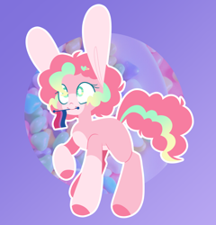 Size: 1976x2058 | Tagged: safe, artist:glowfangs, pinkie pie, earth pony, pony, g4, alternate design, alternate hairstyle, bisexual pride flag, markings, pride, pride flag, solo