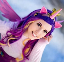 Size: 734x719 | Tagged: safe, artist:niv cosplay, princess cadance, human, g4, 2017, clothes, cosplay, costume, irl, irl human, photo