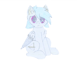 Size: 3267x2550 | Tagged: safe, artist:fliegerfausttop47, derpibooru exclusive, oc, oc only, oc:vel, pony, 2022 community collab, derpibooru community collaboration, chest fluff, ear fluff, gift art, high res, simple background, solo, traditional art, transparent background