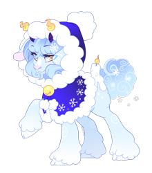 Size: 1201x1366 | Tagged: safe, artist:shady-bush, oc, original species, scented pony, sheep, sheep pony, closed species, clothes, female, raised hoof, simple background, solo, transparent background