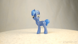 Size: 1920x1080 | Tagged: safe, artist:aeridiccore, artist:mraagh, oc, oc only, oc:double colon, pony, unicorn, 3d, 3d print, animated, blender, blue mane, commission, cute, cutie mark, cyan eyes, eyes open, female, figure, figurine, gradient mane, horn, irl, mare, multicolored hair, multicolored mane, ocbetes, painted, short mane, short tail, simple background, solo, spiky mane, spiky tail, spinning, standing, statue, tail, turnaround, unicorn oc, watermark, wavy mane, webm