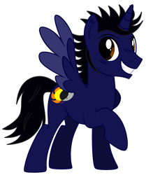 Size: 2422x2530 | Tagged: safe, artist:isrrael120, oc, oc only, oc:astral shine, alicorn, pony, 2022 community collab, derpibooru community collaboration, alicorn oc, high res, horn, male, ponysona, simple background, solo, stallion, stallion oc, transparent background, wings