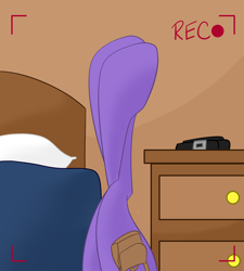 Size: 1700x1889 | Tagged: safe, artist:cycrus, oc, oc only, oc:feather freight, pegasus, pony, bed, cabinet, crossed legs, fetish, hoof fetish, legs, legs in air, male, pictures of legs, recording, solo, stallion