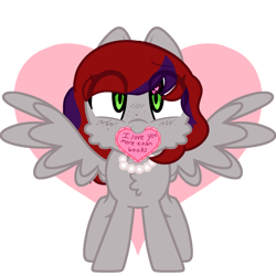 Size: 2314x2314 | Tagged: safe, artist:blurry-kun, oc, oc only, oc:evening prose, pegasus, pony, chest fluff, female, freckles, heart, high res, jewelry, mare, necklace, pearl necklace, simple background, solo, transparent background