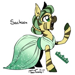 Size: 700x700 | Tagged: safe, artist:taritoons, pony, bundesland ponies, clothes, dress, germany, nation ponies, ponified, sachsen, solo