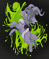 Size: 2000x2400 | Tagged: safe, artist:qawakie, oc, oc only, goat, goo, monster pony, pony, snake, coils, high res