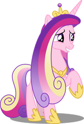 Size: 1024x1498 | Tagged: safe, artist:decprincess, princess cadance, alicorn, pony, g4, .svg available, crown, female, hoof shoes, jewelry, mare, raised hoof, regalia, simple background, smiling, solo, transparent background, vector