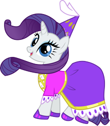 Size: 3000x3463 | Tagged: safe, artist:cloudy glow, rarity, pony, unicorn, a dog and pony show, g4, .ai available, adorable distress, blue eyes, clothes, cute, dress, dressup, eyelashes, female, happy, hat, hennin, high res, hoof shoes, horn, mare, open mouth, open smile, princess, simple background, smiling, solo, transparent background, vector