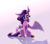 Size: 2600x2300 | Tagged: safe, artist:celes-969, pipp petals, pegasus, pony, g5, my little pony: a new generation, chest fluff, eye clipping through hair, female, high res, looking down, mare, one ear down, partially open wings, shadow, sitting, solo, unshorn fetlocks, wings