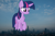 Size: 1802x1197 | Tagged: safe, artist:dashiesparkle, artist:thegiantponyfan, twilight sparkle, alicorn, pony, g4, female, folded wings, giant alicorn, giant pony, giantess, highrise ponies, irl, kuala lumpur, macro, malaysia, mare, mega giant, photo, ponies in real life, raised hoof, smiling, twilight sparkle (alicorn), twizilla, wings