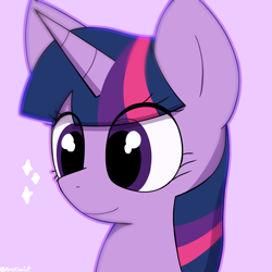 Size: 1768x1768 | Tagged: safe, artist:monycaalot, twilight sparkle, pony, unicorn, g4, abstract background, female, mare, solo, sparkles, three quarter view