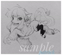 Size: 2048x1808 | Tagged: safe, artist:paipaishuaige, oc, oc only, earth pony, pony, clothes, shirt, solo, traditional art, watermark