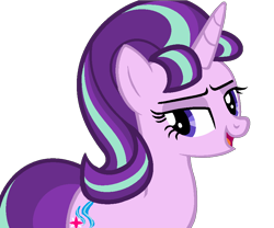 Size: 892x742 | Tagged: safe, artist:gihhbloonde, starlight glimmer, pony, unicorn, g4, base used, eyelashes, female, mare, simple background, smiling, smirk, solo, transparent background