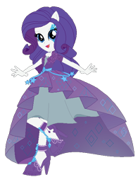 Size: 466x594 | Tagged: safe, artist:gihhbloonde, rarity, equestria girls, g4, base used, clothes, dress, eyelashes, high heels, makeup, shoes, simple background, smiling, solo, transparent background
