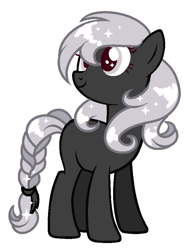Size: 636x862 | Tagged: safe, artist:gihhbloonde, oc, oc only, earth pony, pony, base used, braided tail, earth pony oc, eyelashes, female, mare, simple background, smiling, solo, tail, white background