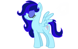 Size: 1920x1200 | Tagged: safe, oc, oc only, unnamed oc, pegasus, pony, eyes closed, eyeshadow, female, full body, makeup, mare, pegasus oc, simple background, smiling, solo, spread wings, standing, tail, transparent background, two toned mane, two toned tail, wings